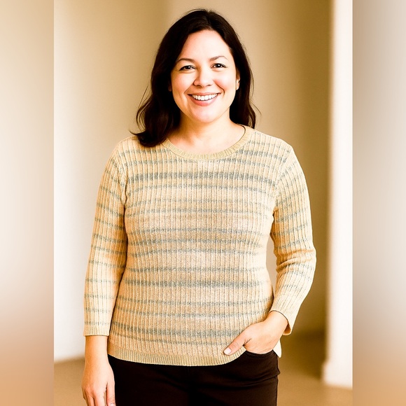 Alfred Dunner Pastel Textured Knit Sweater – Size XL - Picture 3 of 11